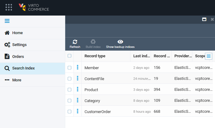 Search Index - Managing Search Index - Platform User Docs